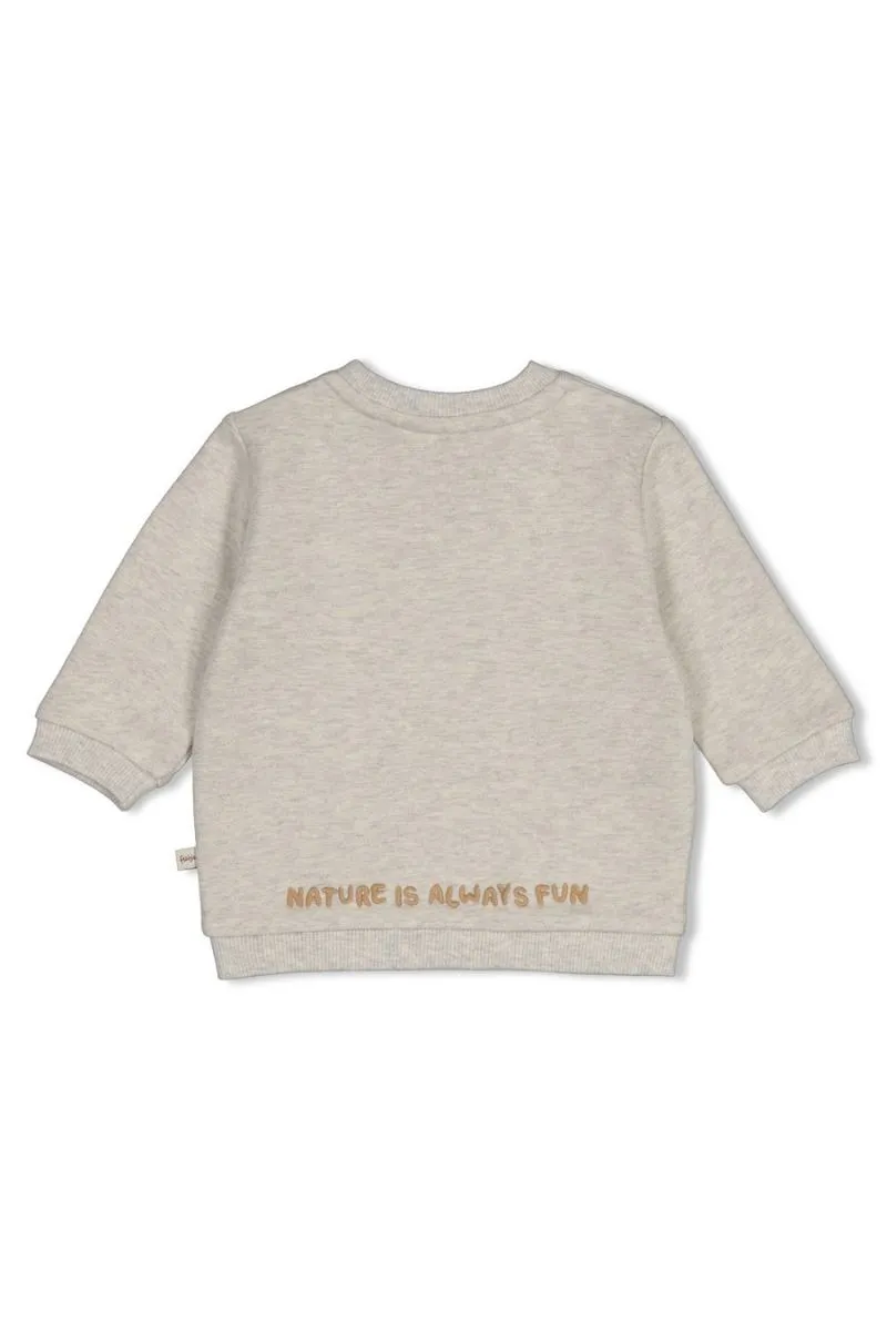 Feetje sweater Tiny Timber Tales grijs melange